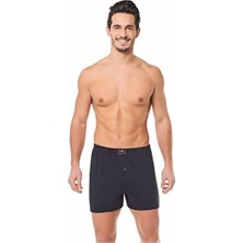 6 Adet Yıldızı Pamuklu Penye Düğmeli Erkek Boxer