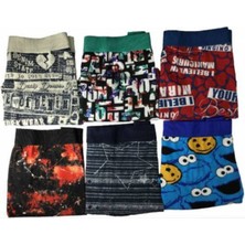Erkek Renkli Desenli Likralı 3 Lü Boxer