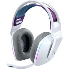 G G733 Lıghtspeed Kablosuz Kulak Üstü Oyuncu Kulaklığı, Lıghtsync Rgb, Blue Voice Mikrofon, Askılı Kafa Bandı, Pro-G Ses Sürücüleri, 29 Saat Pil Ömrü, Beyaz