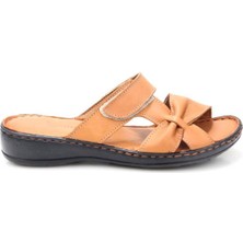 Papuçcity Ldr 03350 Kadın Ortopedik Kadın Deri Terlik