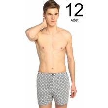 Erkek Karışık Desen Boxer 12'li Paket ELF568S0007CCM12