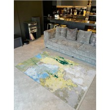 Barcelona Koleksiyonu Çok Renkli Soyut Desenli Kreatif Modern Dekoratif Halı 52