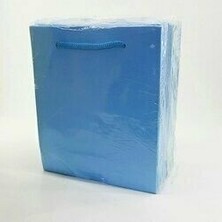 14X17 cm Düz Mavi Çanta – 25’li Paket