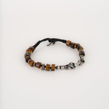 G&A Jewels Doğanın Zinciri - 925 Ayar Gümüş Doğal Taşlı Erkek Bileklik