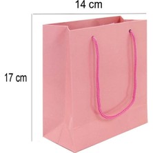 14X17 cm Düz Pembe Çanta – 25’li Paket