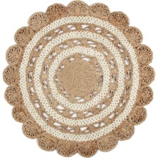 Eko Halı Flatweave Ca-105 Natural White Xw Hasır El Dokuma