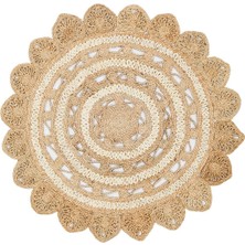 Eko Halı Flatweave Ca-105 Natural White Xw Hasır El Dokuma