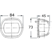 SL15 Tekne İskele Seyir Feneri Siyah 12V LED 73X84MM 15M Kadar Tekneler Için