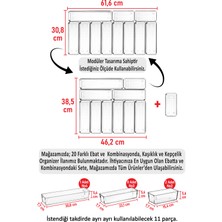 Color House 11'li Set Modüler Kaşıklık Mutfak Çekmece Içi Organizer Şeffaf Clear Çatal Bıçak Kaşık Düzenleyici