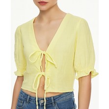 Vazıradk Müslin Bağlamalı Bluz