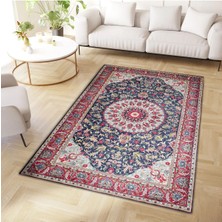 Cansu Koleksiyonu Çok Renkli Desenli Dokuma Taban Modern Dekoratif Halı CANSU40