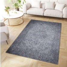 Cansu Koleksiyonu Gri Desenli Dokuma Taban Modern Dekoratif Halı CANSU48