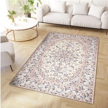 Cansu Koleksiyonu Bej Tonlarda Desenli Dokuma Taban Modern Dekoratif Halı CANSU42