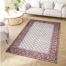 Cansu Koleksiyonu Çok Renkli Bordür Detaylı Dokuma Taban Modern Dekoratif Halı CANSU22