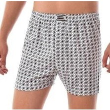Qulat Erkek Renkli Karışık Desenli Penye Boxer XL Paça Tipi ile Konforlu 1'li Paket