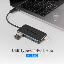 Transcend 4-Port Hub, USB 3.1 Gen 1, Type C Çoğaltıcı