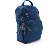 Sanmorris Unisex Suya Dayanıklı Krinkıl Kumaş Çok Gözlü Orta Boy Lacivert Renkli Laptop Okul ve Sırt Çantası