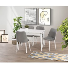 Yuvaset Home Uyar (Sadece Masa) Beyaz 70*110+30 Kelebek Açılır Masa