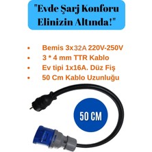 Elektrikli Araç Şarj Cihazı Için Ev Tipi Priz Dönüştürücü Kablo