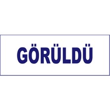 Görüldü Kaşesi, 912 (51mm*19 mm) Mavi Keçeli Kırmızı Otomatik Kaşe