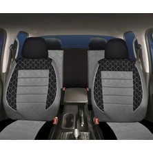 Hyundai Accent 1.5 Gls Uyumlu Gri Oto Koltuk Kılıfı (Tam Takım Ön Arka Araç Koltuk Kılıfı)