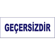 Geçersizdir Kaşesi, 912 (51mm*19 mm) Mavi Keçeli Otomatik Kaşe