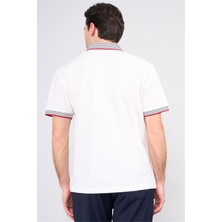 Chester Polo 3951 Erkek Polo Yaka Penye Pike T-Shirt Beyaz