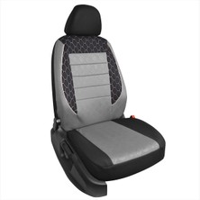 Hyundai İX55 Uyumlu Gri Oto Koltuk Kılıfı (Tam Takım Ön Arka Araç Koltuk Kılıfı)