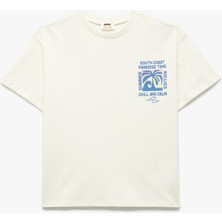 Koton  Ekru Erkek Çocuk T-Shirt 5SKB10418TK