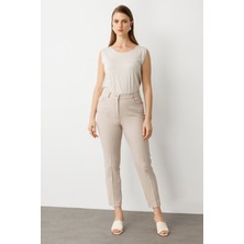 Ekol Beş Cep Dar Paça Pantolon Kum 02146