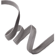Koyu Gri 20 mm 5 mt Dayanıklı Sert Yassı Elastik Şerit Lastik