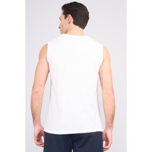 Çetinkaya Chester Polo 3831 Bisiklet Yaka 30/1 Penye Regular Baskılı Atlet Krem
