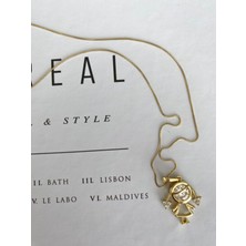 Xuping Kız Figür Taş Detaylu Vip Gold Kolye