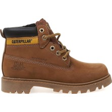 Caterpillar COLORADO ZIP WP Çocuk Sarı Nubuk Bot Fermuarlı Kısa Düz Topuklu Rahat Taban