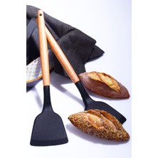 Diyarı Bambu Saplı Silikon Spatula Siyah No Color