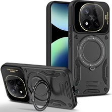 Xiaomi Redmi Note 14 Pro 4g Kılıf Joy Lens Standlı Kapak - Siyah - KA8575-3461