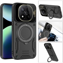 Xiaomi Redmi Note 14 Pro 4g Kılıf Joy Lens Standlı Kapak - Siyah - KA8575-3461