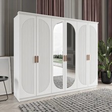 Soho 6 Kapaklı Bazalı Gardırop Tamamı Mdf