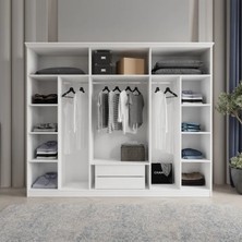 Soho 6 Kapaklı Bazalı Gardırop Tamamı Mdf