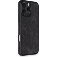 iPhone 16 Pro Kılıf Aras Deri Kapak - Siyah - KA9826-5267