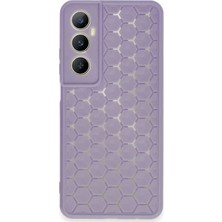 Realme C65 Kılıf Petek Silikon Kapak - Lila - KA4445-3935
