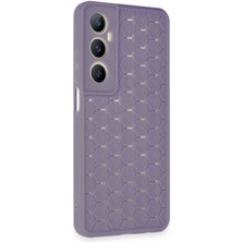 Realme C65 Kılıf Petek Silikon Kapak - Lila - KA4445-3935