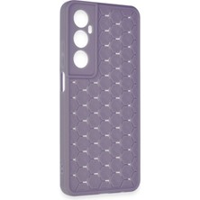 Realme C65 Kılıf Petek Silikon Kapak - Lila - KA4445-3935