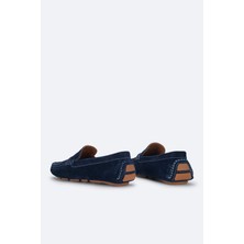 AVVA Erkek Lacivert %100 Süet Loafer Ayakkabı B008001
