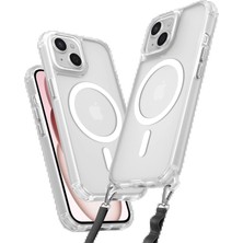 iPhone 14 Kılıf Enka Magsafe Silikon Kılıf - Şeffaf - KA7043-7470