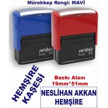 Hemşire Kaşesi, 912 (51mm*19 mm) Mavi Keçeli Otomatik Kaşe