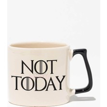 Not Today Baskılı | Hediyelik Game Of | Siyah Kulplu Modern Seramik Kupa
