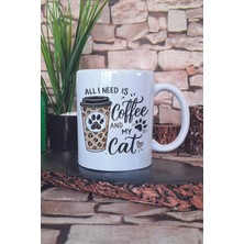 Kedi Komik Eğlenceli Esprili Kedisever Kedi Sahibi Neşeli Hediye Baskılı Kupa Bardak