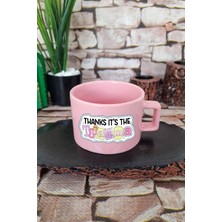 Thanks, It's The Trauma Komik Kare Kulplu Fincan Pembe Kupa Bardak