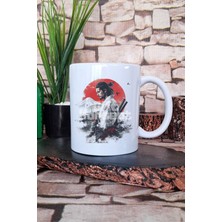 Samuray Ilüstrasyon 1 Baskılı Japon Savaşçı Anime Manga Hediye Baskılı Kupa Bardak